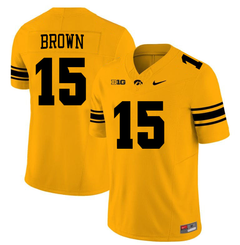 Hank Brown Iowa Jersey,University Of Iowa Hawkeyes Fotoball Uniforms,Jersey,Gears-Gold